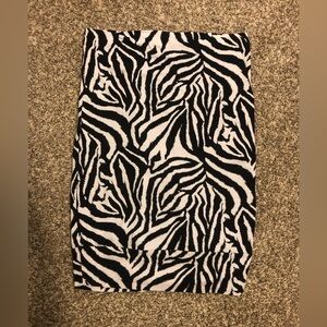 Zebra Bodycon Skirt